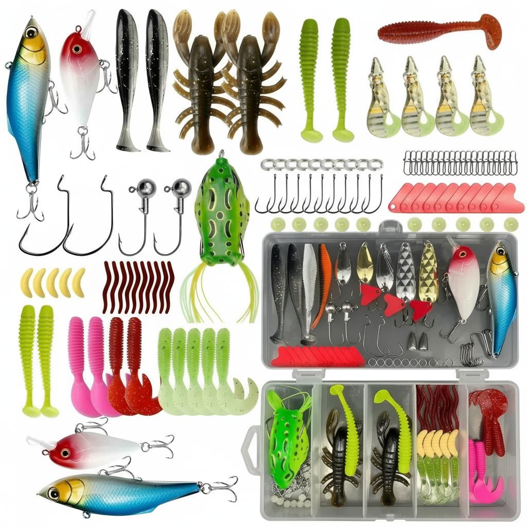 133Pcs Premium Fishing Lures T - đánh giá và giá Fishing Equipment Bait