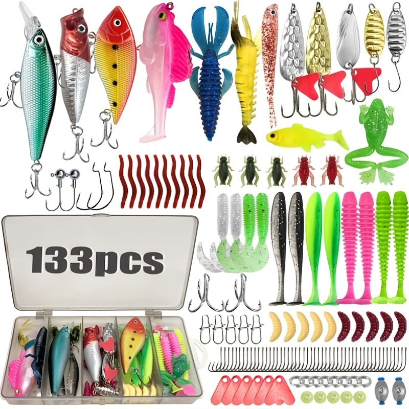 133Pcs Premium Fishing Lures T - đánh giá và giá Fishing Equipment Bait