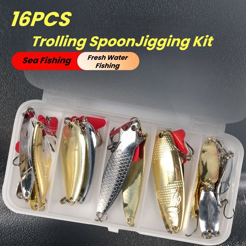 Fishing Lure Kit 16 Pcs Sets T - đánh giá và giá Fishing Equipment Bait